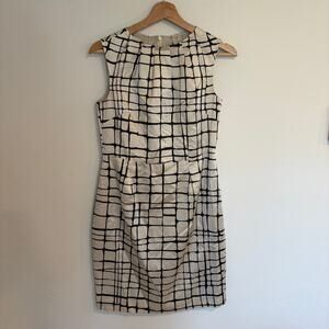 Banana Republic Silk Sheath Dress Womens Size 4 Old Money Academia Classic